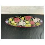 Certified International Serving Dish with Floral D Certified International Serving Dish with Floral D