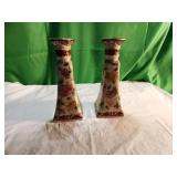 Floral Ceramic Candlestick Holders Floral Ceramic Candlestick Holders