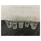 8 Coca-Cola Logo Glass Tumblers 8 Coca-Cola Logo Glass Tumblers
