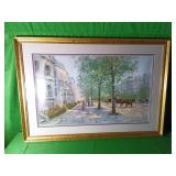 Framed and Matted Cityscape Art Print Framed and Matted Cityscape Art Print