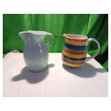 Two Ceramic Pitchers Two Ceramic Pitchers