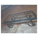 Rectangular Glass and Iron Coffee Table Rectangular Glass and Iron Coffee Table