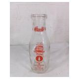Goodale Dairy Glass Milk Bottle with Red Print Goodale Dairy Glass Milk Bottle with Red Print