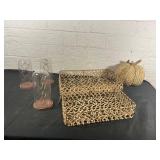 Decorative Woven Items and Glass Domes Decorative Woven Items and Glass Domes