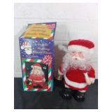 Musical Walking Santa Figurine with Original Box Musical Walking Santa Figurine with Original Box