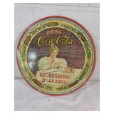 Coca-Cola Circular Serving Tray with Female Portra Coca-Cola Circular Serving Tray with Female Portra