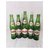 5 Sundrop Green Glass Bottles 5 Sundrop Green Glass Bottles