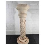 Plaster Decorative Pedestal with Spiral Design Plaster Decorative Pedestal with Spiral Design