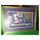 Framed and Matted Floral Still Life Print Framed and Matted Floral Still Life Print
