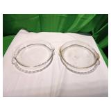Two Clear Glass Pie Dishes With Handles Two Clear Glass Pie Dishes With Handles