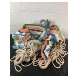 Woven Multicolor Hammock With Ropes Woven Multicolor Hammock With Ropes