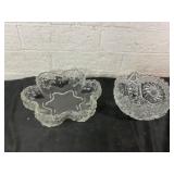 Two Pressed Glass Decorative Bowls Two Pressed Glass Decorative Bowls