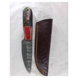 Damascus Steel Knife with Sheath