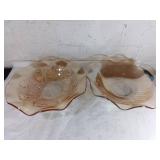 Large Orange Depression Glass Bowls