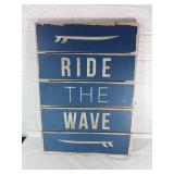 Blue ï¿½Ride The Waveï¿½ Wall Decor