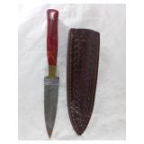 Damascus Steel Dagger with Sheath