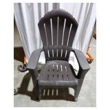 Brown Plastic Outdoor Armchair