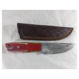 Damascus Steel Knife with Sheath