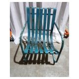Metal Slatted Outdoor Chair