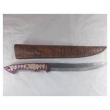 Damascus Fillet Knife with Sheath
