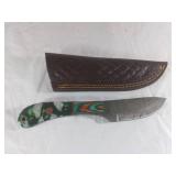 Damascus Steel Knife with Sheath