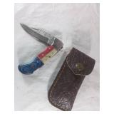 Damascus Folding Locking Blade Knife