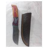 Damascus Steel Knife with Wooden Handle