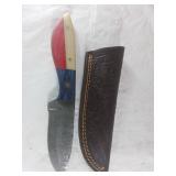 Damascus Steel Knife with Multicolor Handle