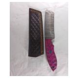 Damascus Steel Knife with Sheath