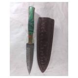 Damascus Blade Dagger with Sheath