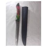 Damascus Steel Fillet Knife with Sheath