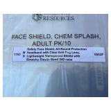 Pack of 10 Adult Face Shields with Anti-Fog Lens