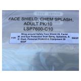 Pack of 10 Adult Chemical Splash Face Shields