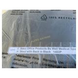 Boss Office Medical Spa Stool with Back, Black