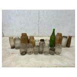 18 Vintage Glass Jars and Bottles