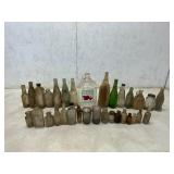 32 Glass Bottles, Including Coke Bottle