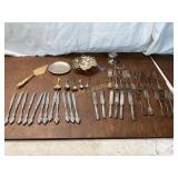 42 Silver and Gold-Plated Flatware Items