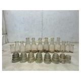20 Glass Bottles and Insulators