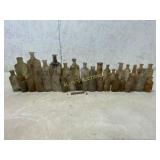 36 Glass Bottles in Various Sizes
