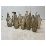 12 Clear Glass Bottles