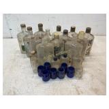 Clear and Cobalt Glass Bottles