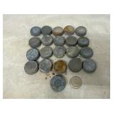 22 Metal Circular Containers