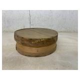 Round Wooden Storage Box with Removable Lid