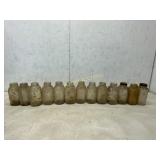 13 Vintage Glass Mason Jars