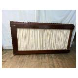 Mahogany Bed Panel with Scalloped Trim