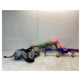 Schutt Shoulder Pads and Nerf Toy Blasters
