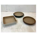 3 Pampered Chef Stoneware Baking Dishes