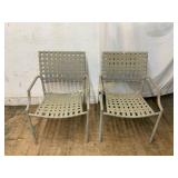 Two Woven Outdoor Patio Chairs