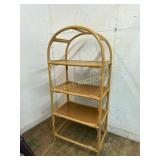 Arched Rattan Shelf Unit with Four Tiers
