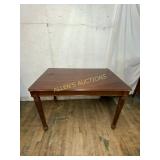 Rectangular Wood Dining Table with Fluted Legs